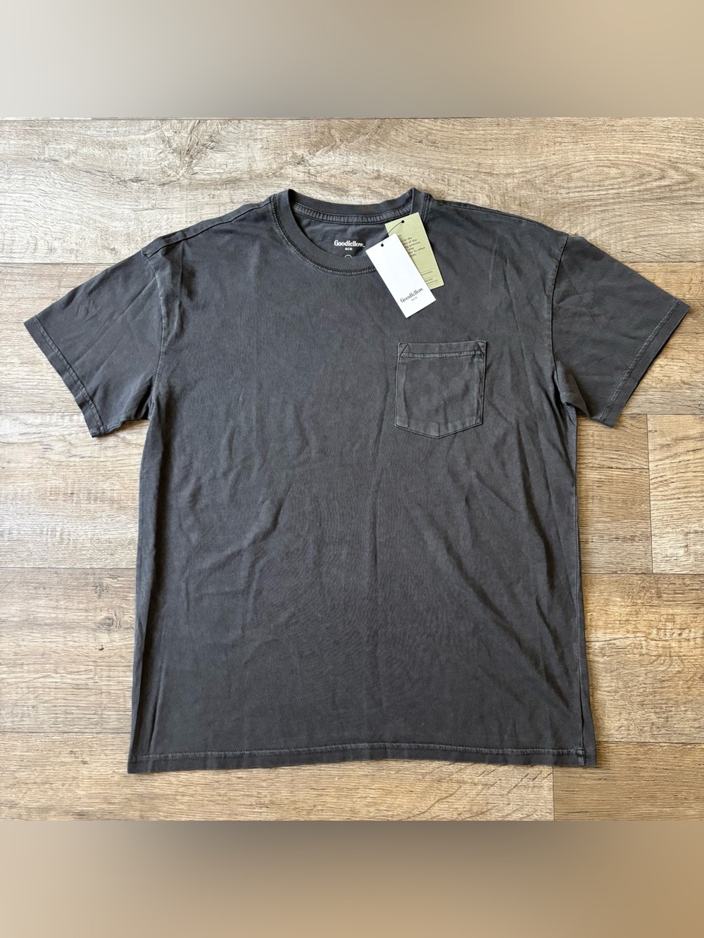 Men's Cotton Short Sleeve Pocket T-Shirt - Goodfellow & Co in Black NEW